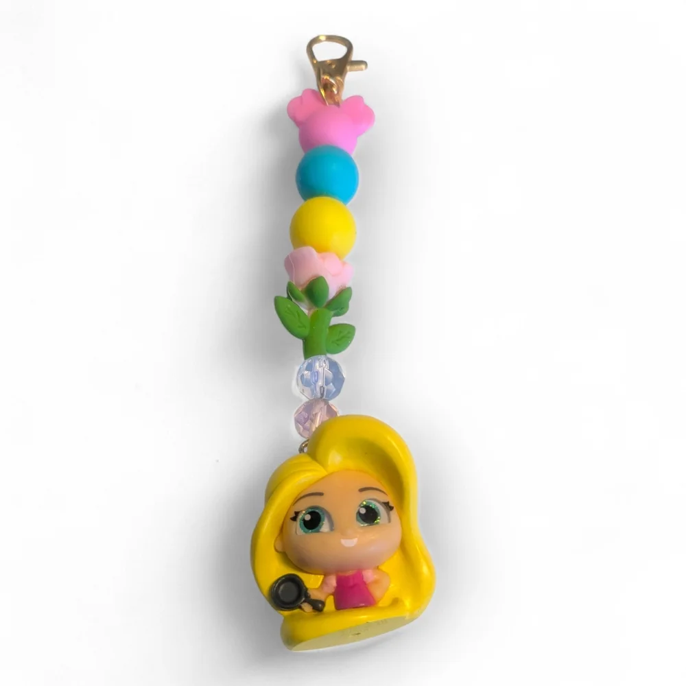 Handmade Rapunzel (Tangled) Bag Charm/ Keychain - Picture 3 of 4